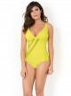 Maillot de bain sculptant 1 pièce Dafne - Jaune Citron - Mirachic - Miradonna