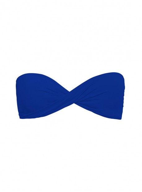 Haut de maillot de bain bandeau Twist Bleu Electrique - Color Mix