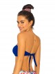 Haut de maillot de bain bandeau Twist Bleu Electrique - Color Mix