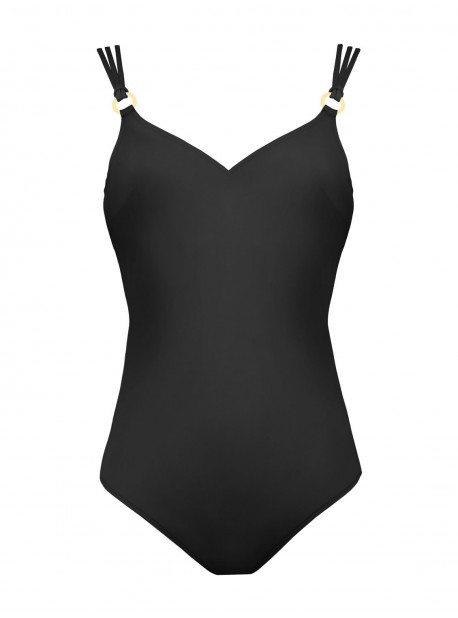 Maillot de bain sculptant 1 pièce Mirabasic Urania - Noir - Miradonna