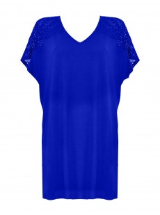 Maxi T-shirt - Bleu - Mirachic - Miradonna