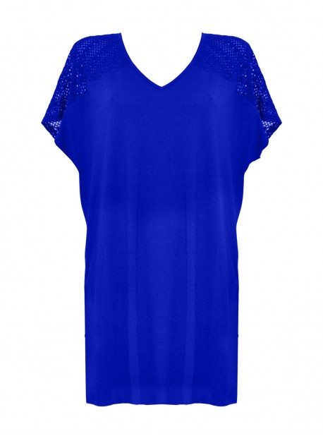 Maxi T-shirt - Bleu - Mirachic - Miradonna