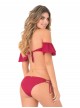 Haut de maillot de bain bandeau épaules dénudées Bordeaux - Color Mix - Phax