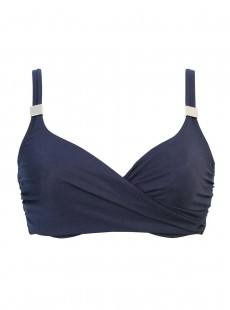 Haut de maillot de bain Surplice bleu nuit - Solid - "M" -Miraclesuit Swimwear   