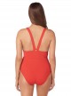 Maillot de bain lissant 1 pièce corset plongeant Cassiopeia Rouge - Stellar - Amoressa