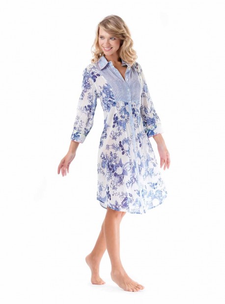 robe chemise a fleur