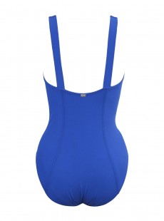 Maillot de bain lissant 1 pièce plongeant Electra Bleu Electrique - Crete - Amoressa