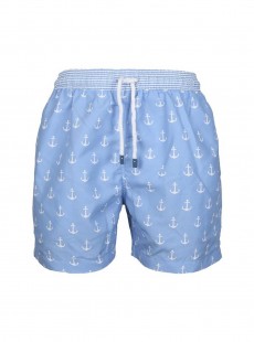 Short de bain bleu clair ancres Classic - Anchor - Palmacea