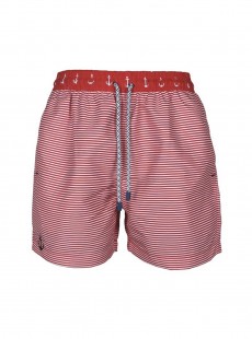 Short de bain rouge rayures Classic - Anchor - Palmacea