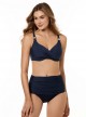 Haut de maillot de bain Surplice bleu nuit - Solid - "M" -Miraclesuit Swimwear