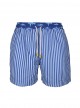 Short de bain bleu clair rayures Classic - Marine Sharks - Palmacea