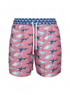 Short de bain rose Classic - Whales - Palmacea