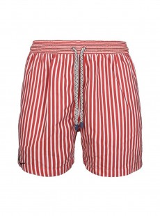 Short de bain rouge rayures Classic - Marine Strips - Palmacea