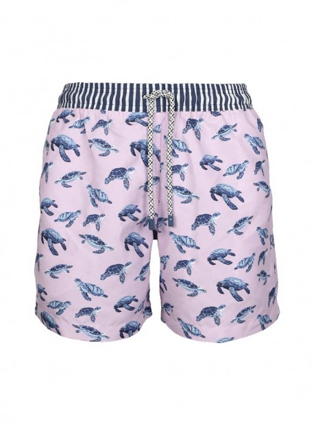 Short de bain rose Classic - Marine Turtles - Palmacea