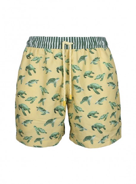 Short de bain jaune Classic - Marine Turtles - Palmacea