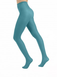 Collants 50 Deniers Opaques vert bleu - Pamela Mann