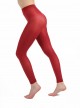 Collants Style Legging 50 Deniers rouge - Pamela Mann
