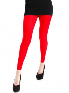 Collants Style Legging 50 Deniers Rouge - Pamela Mann