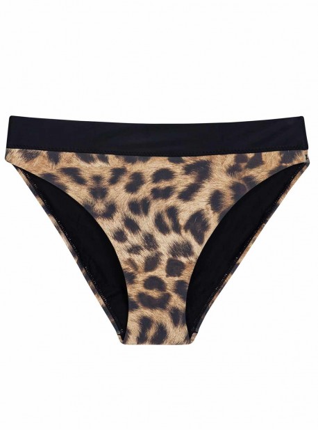 Culotte de bain Jungle High Waist Imprimé Léopard - PilyQ