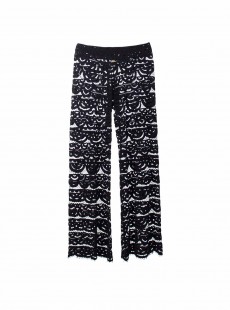 Pantalon long de plage en dentelle Must Haves Malibu Lace Noir - PilyQ