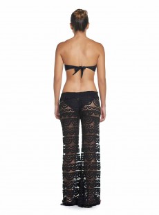 Pantalon long de plage en dentelle Must Haves Malibu Lace Noir - PilyQ