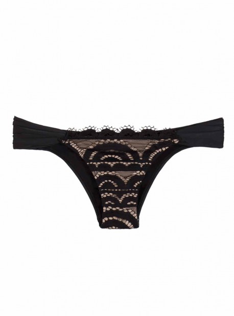 Culotte de bain en dentelle Must Haves Lace Noir - PilyQ