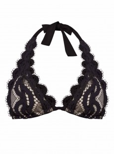 Haut de maillot de bain Triangle en dentelle Must Haves Lace Noir - PilyQ