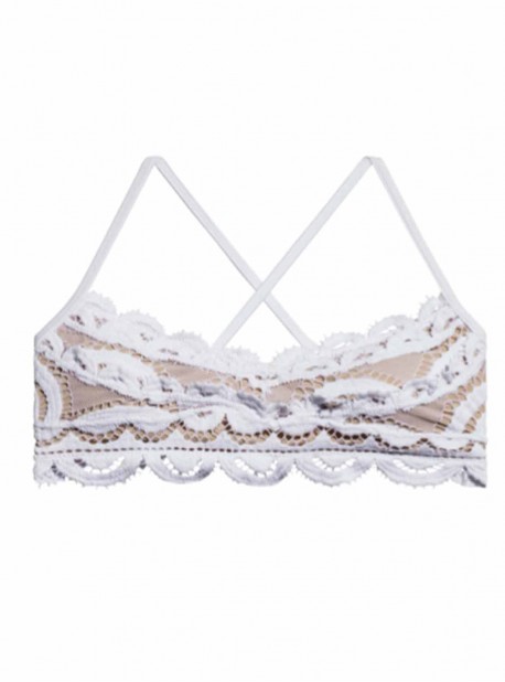 Brassière de bain en dentelle Must Haves Lace Blanc - PilyQ	