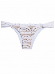 Culotte de bain en dentelle Must Haves Lace Blanc - PilyQ	