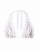 Haut de maillot de bain triangle en dentelle Must Haves Lace Blanc - PilyQ