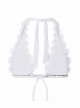 Haut de maillot de bain triangle en dentelle Must Haves Lace Blanc - PilyQ