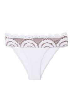 Culotte de bain Must Haves Lace Blanc - PilyQ