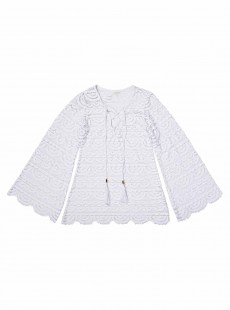 Tunique en dentelle avec volants Must Haves Noah blanc - PilyQ