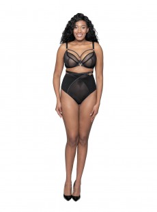 Soutien-gorge plongeant Unzipped noir - Scantilly Lingerie