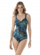 Maillot de bain 1 pièce gainant Seraphina imprimé fleuris bleu - Paradiso - " M " - Miraclesuit Swim