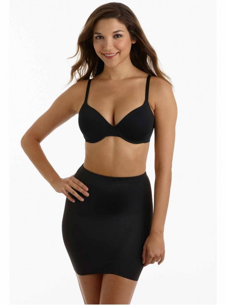 Fond de jupe taille haute gainant Noir - Luxe Shaping - Naomi & Nicole