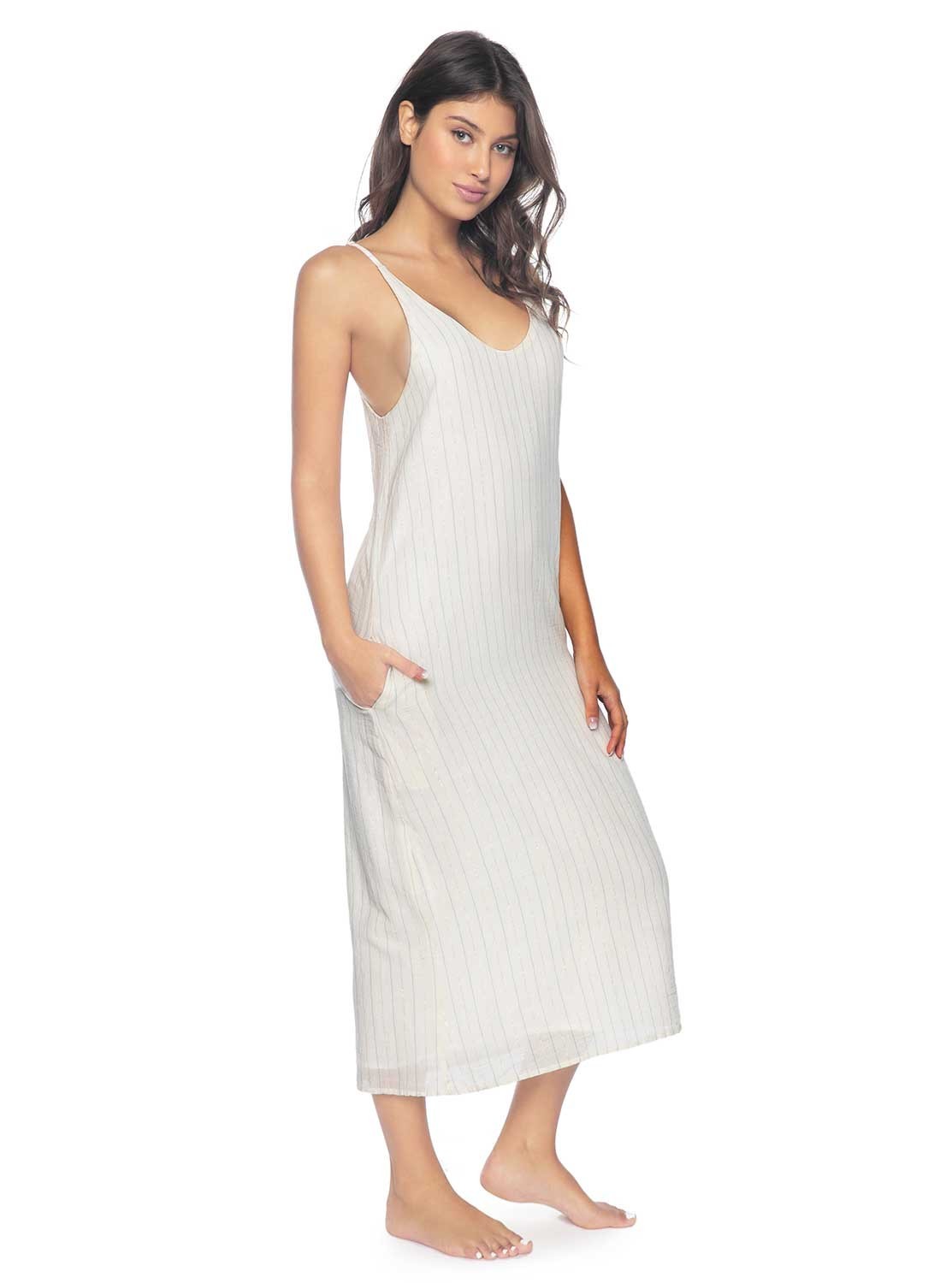 Robe De Plage Longue Azura Blanche Pilyq