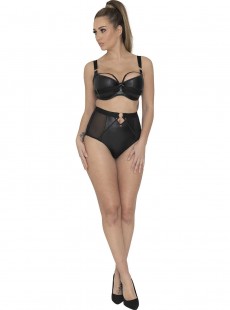 Culotte taille haute noire - Harnessed - Scantilly Lingerie