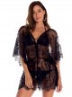 Robe de plage courte noire - Oasis - Milonga