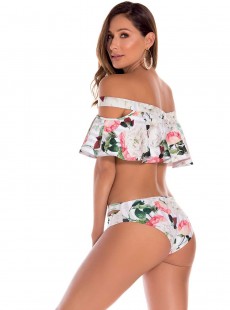 Haut de maillot de bain bandeau à volants - Arezzo - Milonga