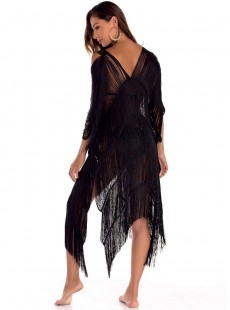 Robe de plage longue fils noire - Arezzo - Milonga