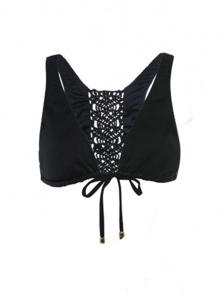 Haut de maillot de bain Brassière Triangle Noir - Lollapalooza - Phax