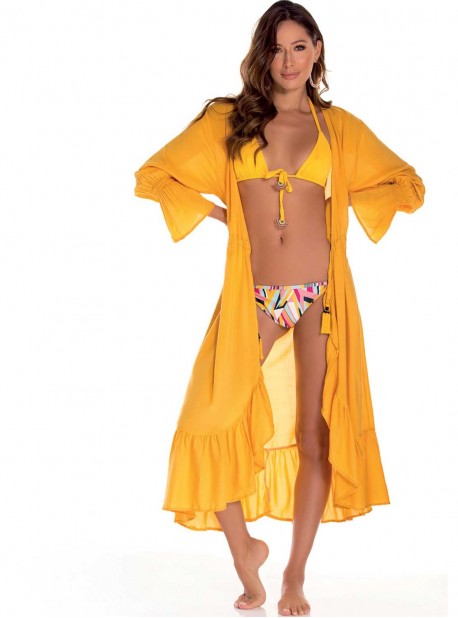 Robe de plage longue jaune - Lucca - Milonga