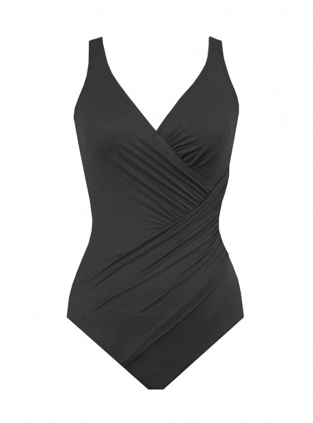 Maillot de bain gainant Oceanus Noir -Les Unis - "FC+" - Miraclesuit swimwear