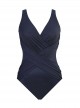 Maillot de bain gainant Crossover Bleu Nuit - Illusionists - "M" - Miraclesuit swimwear