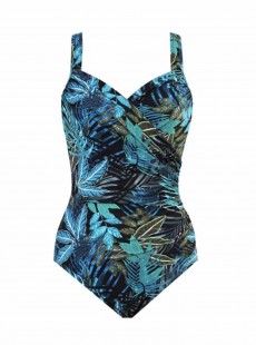 Maillot de bain 1 pièce gainant Seraphina imprimé fleuris bleu - Paradiso - " M " - Miraclesuit Swimwear