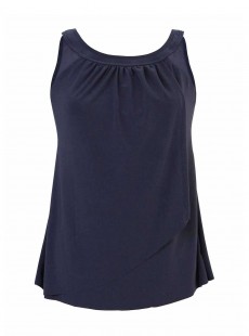 Ursula Tankini Top Bleu Nuit - Solid - "W" - Miraclesuit Swimwear