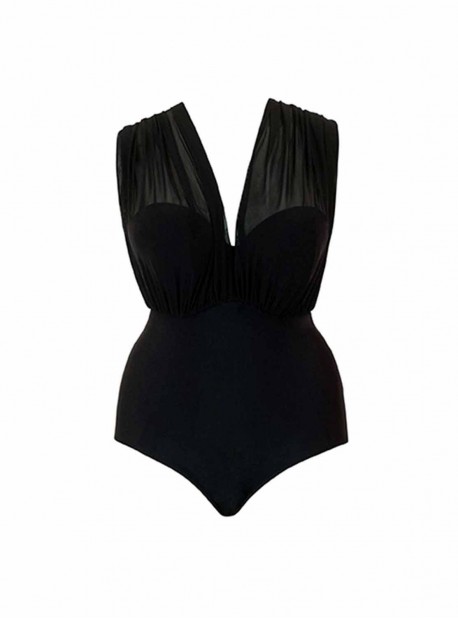 Maillot de bain 1 pièce Bandeau multi-options Wrapsody Black - Curvy Kate Swimwear