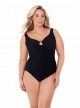 Maillot de bain gainant Escape Noir - Must haves -  "W" -Miraclesuit Swimwear