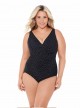 Maillot de bain gainant Oceanus Noir - Must haves - Pin point - "W" -Miraclesuit Swimwear       